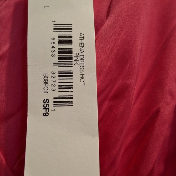 WOMENS THE DROP PINK SILK DRESS, MIDI, SIZE LARGE, NEW WITH TAGS - Picture 7 of 10